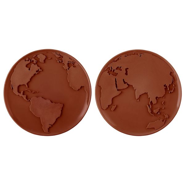 Набор подставок для кружки/стакана World Coaster, коричневые, 2 шт., Qualy