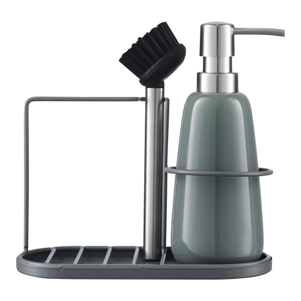 Органайзер с диспенсером для мыла Gunvor, 380 мл, серый, Smart Solutions