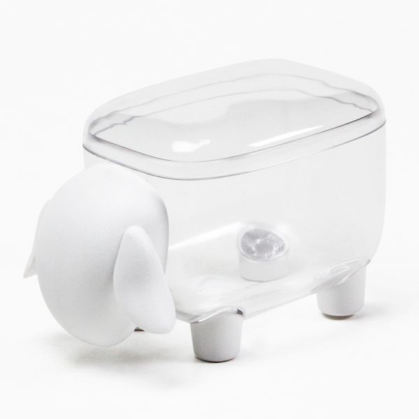 Контейнер для мелочей Sheepshape, белый с прозрачной крышкой, Qualy