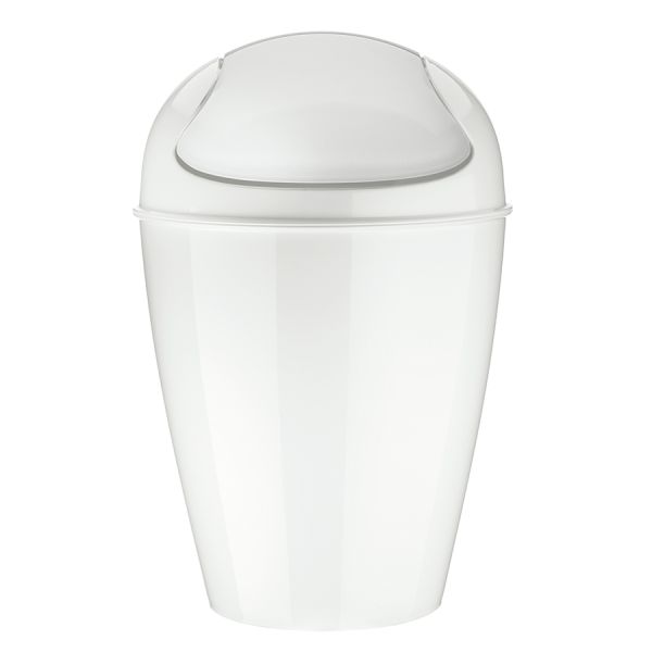Корзина для мусора с крышкой Del, 12 л, Organic, молочная, Koziol