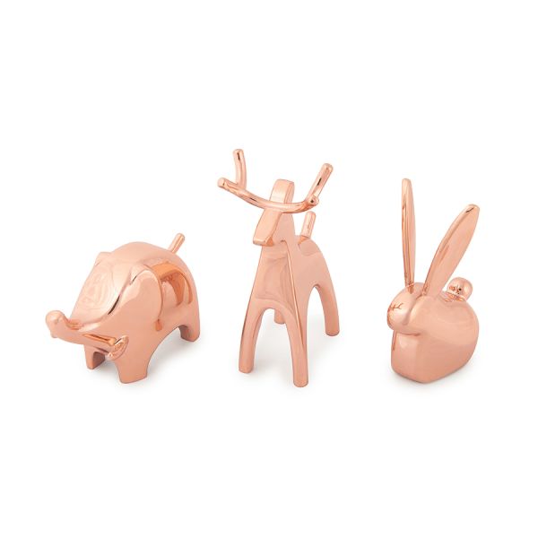 Подставки для колец Anigram 3 штуки медь, Umbra