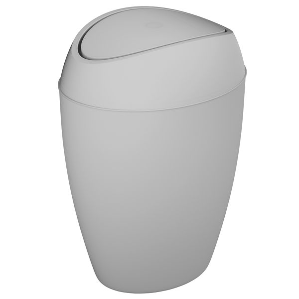 Корзина для мусора с крышкой Twirla 9 л серая, Umbra