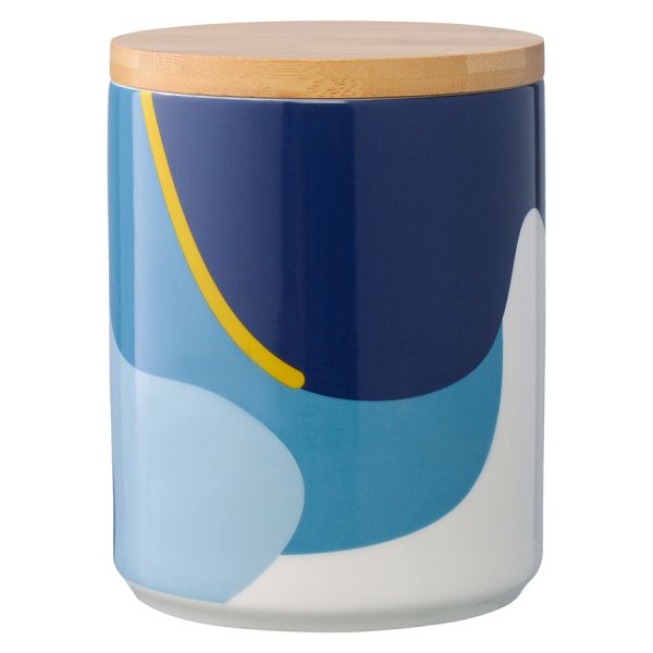 Банка для хранения синего цвета с авторским принтом из коллекции Freak Fruit, 1,25л, Tkano