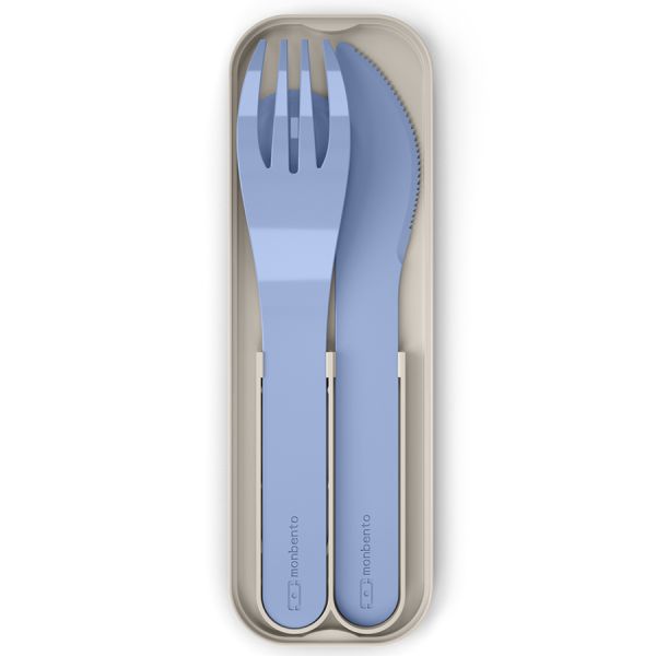 Набор из 3 столовых приборов в футляре MB Pocket, color bleu infinity, Monbento