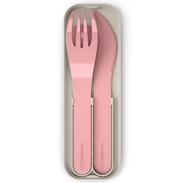 Набор из 3 столовых приборов в футляре MB Pocket, color blush, Monbento