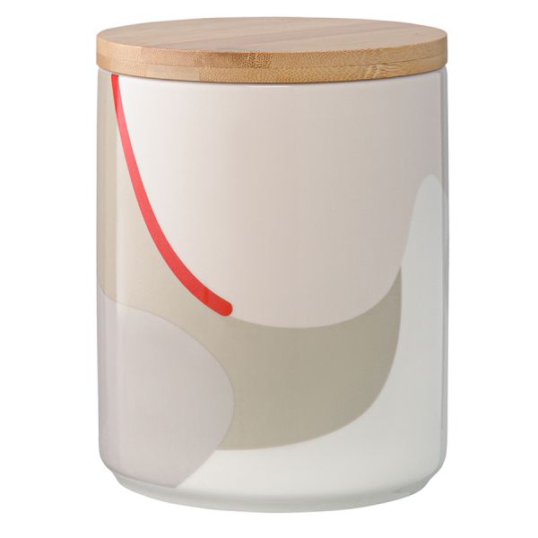 Банка для хранения бежевого цвета с авторским принтом из коллекции Freak Fruit, 1,25л, Tkano