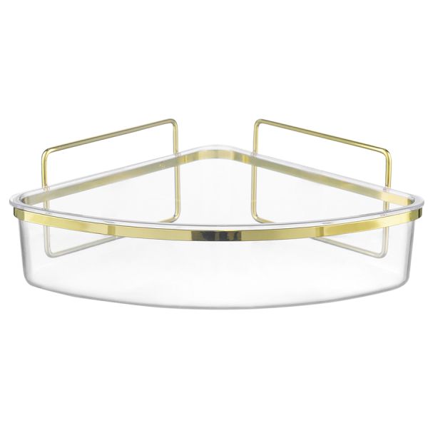 Полка для душа настенная угловая Siv, золотистая, Bergenson Bjorn Bath