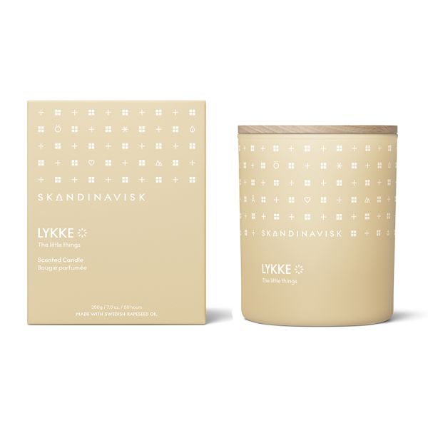 Свеча ароматическая LYKKE с крышкой, 200 г (новая), S K A N D I N A V I S K