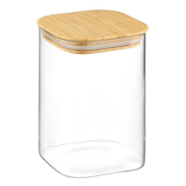 Банка для хранения Smart Solutions с крышкой из бамбука, 1100 мл, Smart Solutions