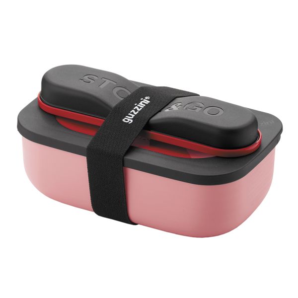 Набор из ланч-бокса и приборов Store & Go, красный, Guzzini