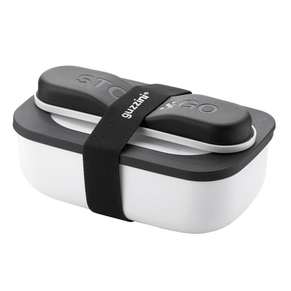 Набор из ланч-бокса и приборов Store & Go, белый, Guzzini