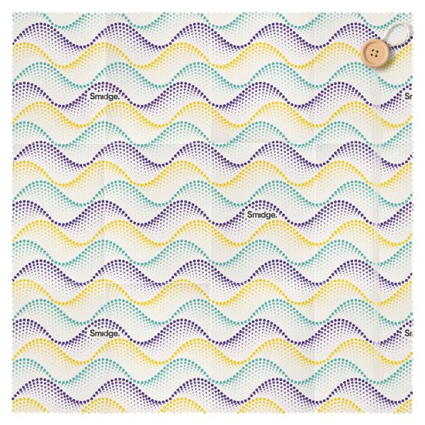 Обертка для сэндвича многоразовая Wave 35х35 см, пчелиный воск, Smidge