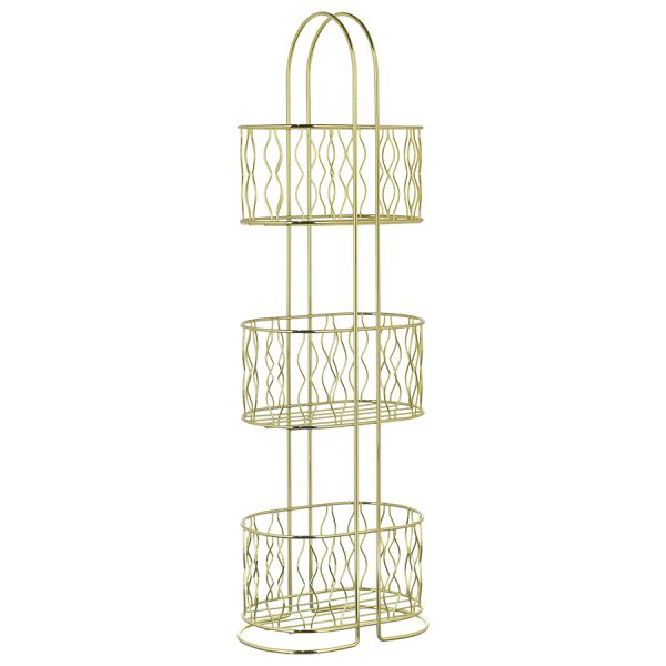 Полка для ванной напольная Stig, золотистая, Bergenson Bjorn Bath