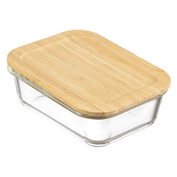 Контейнер для запекания и хранения Smart Solutions с крышкой из бамбука, 1050 мл, Smart Solutions