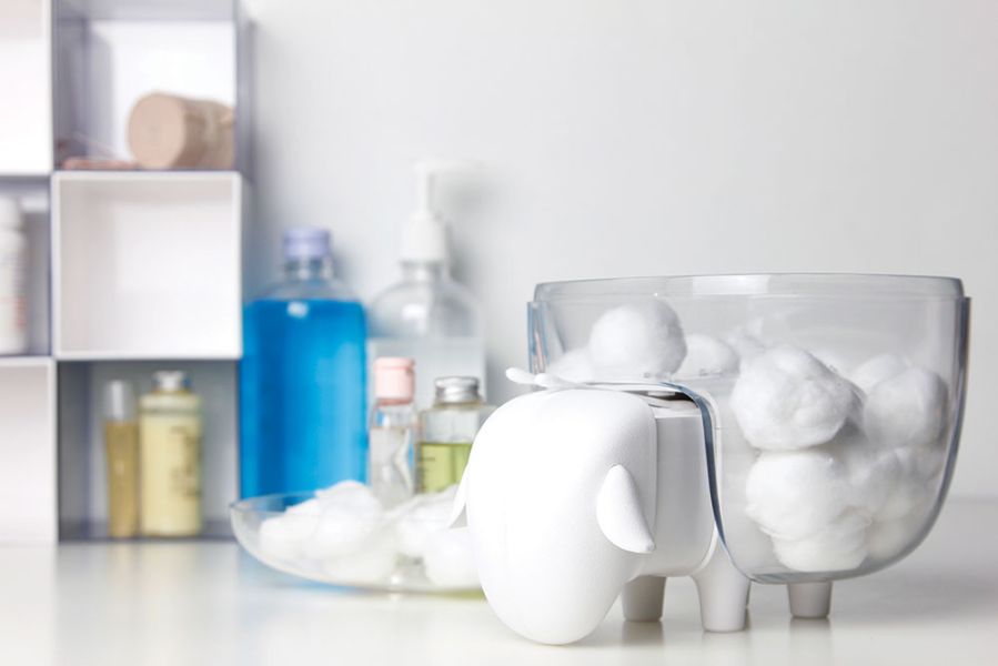 Держатель для ватных дисков Sheep чёрный-белый, Qualy, изображение 2