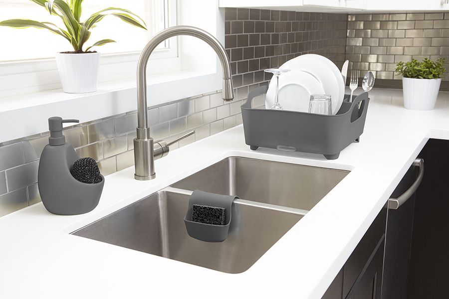 Диспенсер для мыла с подставкой для губки Joey графит, Umbra, изображение 2