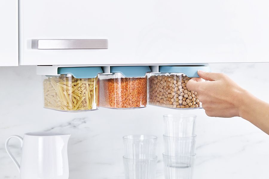 Набор из 3 подвесных контейнеров для хранения CupboardStore 900 мл светлый опал, Joseph Joseph, изображение 13