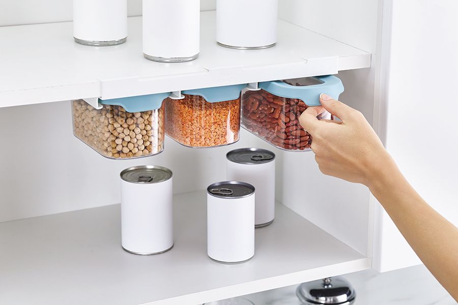 Набор из 3 подвесных контейнеров для хранения CupboardStore 900 мл светлый опал, Joseph Joseph, изображение 12