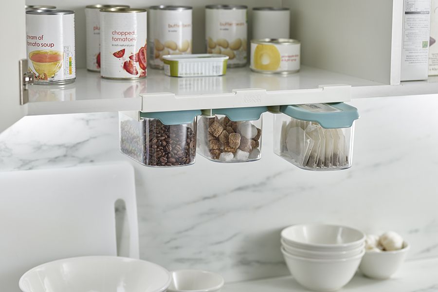 Набор из 3 подвесных контейнеров для хранения CupboardStore 900 мл светлый опал, Joseph Joseph, изображение 10